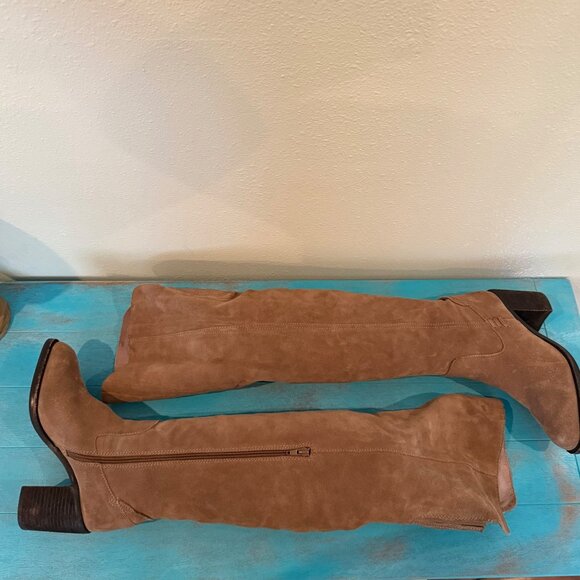 Jeffery Campbell Women's Brown Suede Boho Slouch Cottage OTK Boots Size 8 - Picture 7 of 10